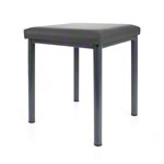 Hocker Robusta mit Polster, L x B 40 x 40 cm, Gestellfarbe anthrazit