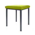 Hocker Robusta mit Polster, L x B 40 x 40 cm, Gestellfarbe anthrazit
