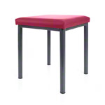 Hocker Robusta mit Polster, L x B 40 x 40 cm, Gestellfarbe anthrazit
