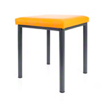 Hocker Robusta mit Polster, L x B 40 x 40 cm, Gestellfarbe anthrazit