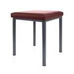 Hocker Robusta mit Polster, L x B 40 x 40 cm, Gestellfarbe anthrazit