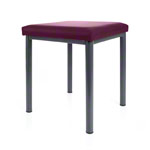 Hocker Robusta mit Polster, L x B 40 x 40 cm, Gestellfarbe anthrazit