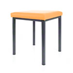 Hocker Robusta mit Polster, L x B 40 x 40 cm, Gestellfarbe anthrazit
