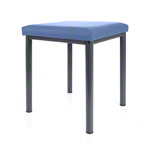 Hocker Robusta mit Polster, L x B 40 x 40 cm, Gestellfarbe anthrazit