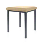 Hocker Robusta mit Polster, L x B 40 x 40 cm, Gestellfarbe anthrazit