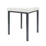 Hocker Robusta mit Polster, L x B 40 x 40 cm, Gestellfarbe anthrazit
