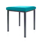 Hocker Robusta mit Polster, L x B 40 x 40 cm, Gestellfarbe anthrazit