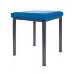 Hocker Robusta mit Polster, L x B 40 x 40 cm, Gestellfarbe anthrazit