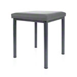 Hocker Robusta mit Polster, L x B 40 x 40 cm, Gestellfarbe anthrazit