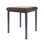 Hocker Robusta mit Polster, L x B 40 x 40 cm, Gestellfarbe anthrazit