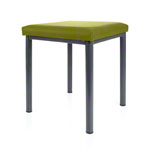 Hocker Robusta mit Polster, L x B 40 x 40 cm, Gestellfarbe anthrazit
