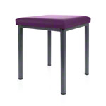 Hocker Robusta mit Polster, L x B 40 x 40 cm, Gestellfarbe anthrazit