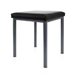 Hocker Robusta mit Polster, L x B 40 x 40 cm, Gestellfarbe anthrazit