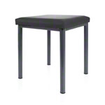 Hocker Robusta mit Polster, L x B 40 x 40 cm, Gestellfarbe anthrazit