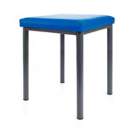 Hocker Robusta mit Polster, L x B 40 x 40 cm, Gestellfarbe anthrazit