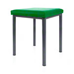 Hocker Robusta mit Polster, L x B 40 x 40 cm, Gestellfarbe anthrazit