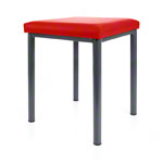 Hocker Robusta mit Polster, L x B 40 x 40 cm, Gestellfarbe anthrazit