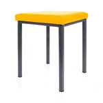 Hocker Robusta mit Polster, L x B 40 x 40 cm, Gestellfarbe anthrazit