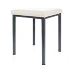 Hocker Robusta mit Polster, L x B 40 x 40 cm, Gestellfarbe anthrazit