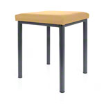Hocker Robusta mit Polster, L x B 40 x 40 cm, Gestellfarbe anthrazit