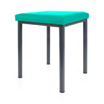 Hocker Robusta mit Polster, L x B 40 x 40 cm, Gestellfarbe anthrazit