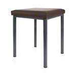 Hocker Robusta mit Polster, L x B 40 x 40 cm, Gestellfarbe anthrazit