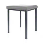 Hocker Robusta mit Polster, L x B 40 x 40 cm, Gestellfarbe anthrazit