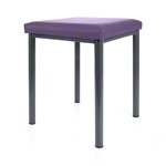 Hocker Robusta mit Polster, L x B 40 x 40 cm, Gestellfarbe anthrazit