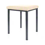 Hocker Robusta mit Polster, L x B 40 x 40 cm, Gestellfarbe anthrazit