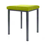 Hocker Robusta mit Polster, L x B 40 x 40 cm, Gestellfarbe anthrazit