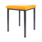 Hocker Robusta mit Polster, L x B 40 x 40 cm, Gestellfarbe anthrazit