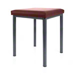 Hocker Robusta mit Polster, L x B 40 x 40 cm, Gestellfarbe anthrazit