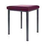 Hocker Robusta mit Polster, L x B 40 x 40 cm, Gestellfarbe anthrazit