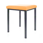 Hocker Robusta mit Polster, L x B 40 x 40 cm, Gestellfarbe anthrazit