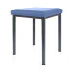 Hocker Robusta mit Polster, L x B 40 x 40 cm, Gestellfarbe anthrazit