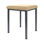 Hocker Robusta mit Polster, L x B 40 x 40 cm, Gestellfarbe anthrazit