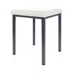 Hocker Robusta mit Polster, L x B 40 x 40 cm, Gestellfarbe anthrazit