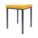 Hocker Robusta mit Polster, L x B 40 x 40 cm, Gestellfarbe anthrazit
