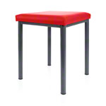 Hocker Robusta mit Polster, L x B 40 x 40 cm, Gestellfarbe anthrazit