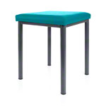 Hocker Robusta mit Polster, L x B 40 x 40 cm, Gestellfarbe anthrazit