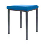 Hocker Robusta mit Polster, L x B 40 x 40 cm, Gestellfarbe anthrazit