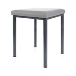 Hocker Robusta mit Polster, L x B 40 x 40 cm, Gestellfarbe anthrazit