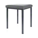 Hocker Robusta mit Polster, L x B 40 x 40 cm, Gestellfarbe anthrazit