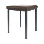 Hocker Robusta mit Polster, L x B 40 x 40 cm, Gestellfarbe anthrazit