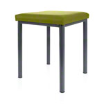 Hocker Robusta mit Polster, L x B 40 x 40 cm, Gestellfarbe anthrazit