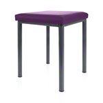 Hocker Robusta mit Polster, L x B 40 x 40 cm, Gestellfarbe anthrazit
