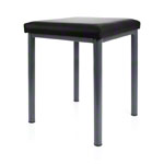 Hocker Robusta mit Polster, L x B 40 x 40 cm, Gestellfarbe anthrazit