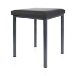 Hocker Robusta mit Polster, L x B 40 x 40 cm, Gestellfarbe anthrazit