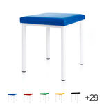 Hocker Robusta mit Polster, L x B 40 x 40 cm, Gestellfarbe wei