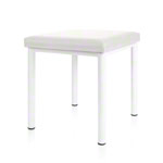 Hocker Robusta mit Polster, L x B 40 x 40 cm, Gestellfarbe weiß